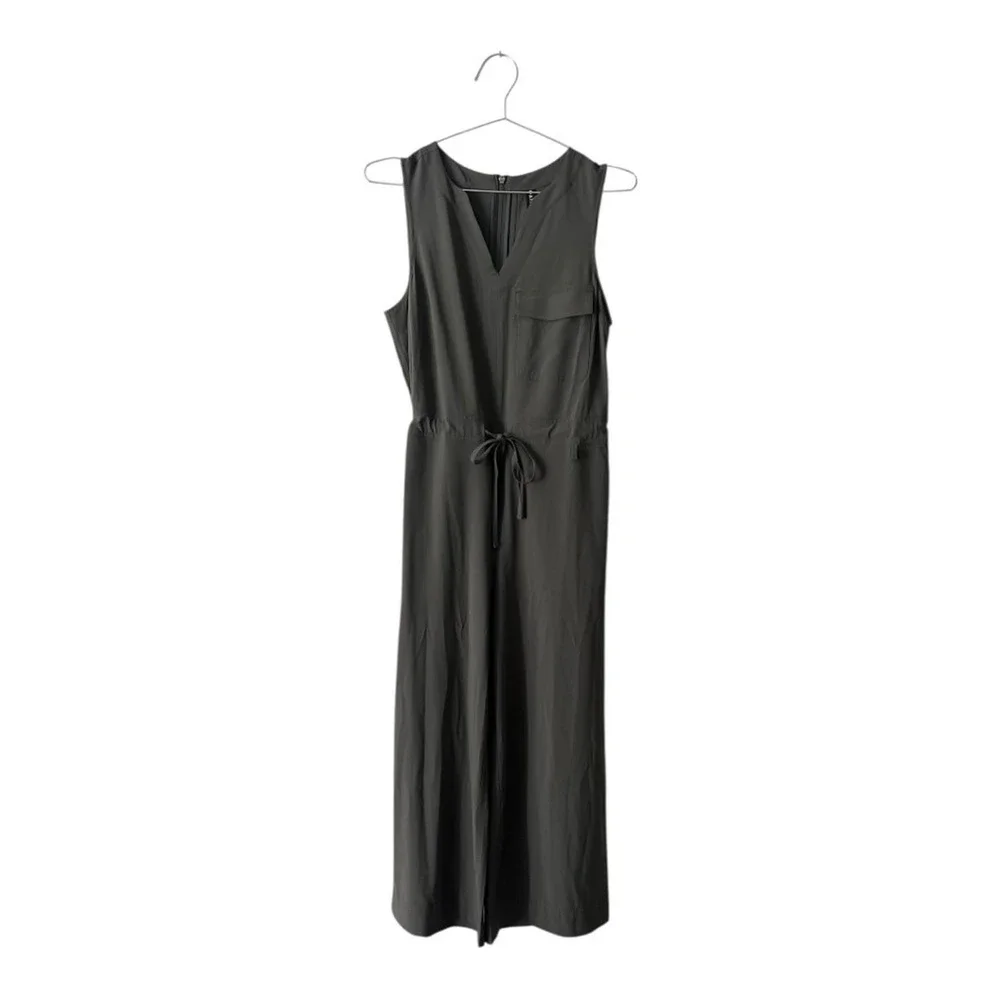 Athleta Topanga Jumpsuit Women's XS Petite Olive Green Featherweight Stretch NEW - Picture 3 of 8